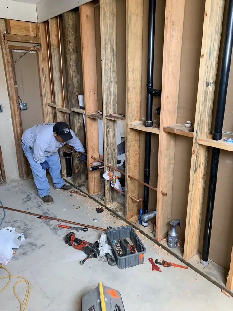 Commercial rough-in plumbing for Gas Line Repair in North Rickenbacker